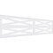 Ekena Millwork Set of Four Panels for 94 1/2"W x 24 1/4"H Farmhouse Fence Fretwork Wainscot Wall Paneling WPKP12X01X47FHF - alternate 1